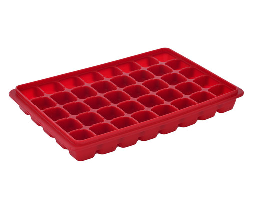 Forma de Gelo 40 Cubos com Tampa Vermelho, Vermelho | WestwingNow