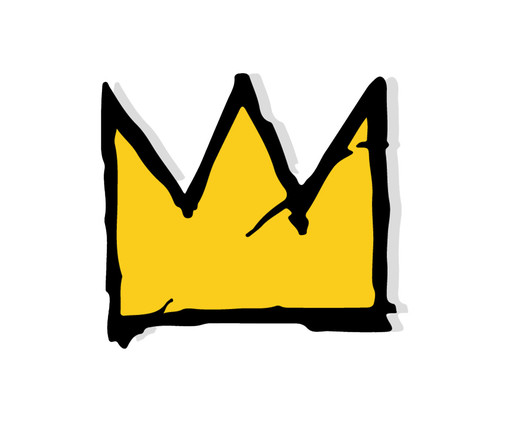 Adorno Basquiat Crown, Amarelo | WestwingNow