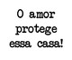 Letrinhas Amor Protege, Preto | WestwingNow