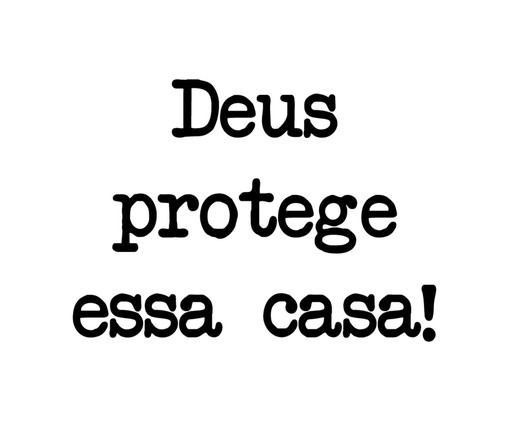 Letrinhas Deus Protege, Preto | WestwingNow