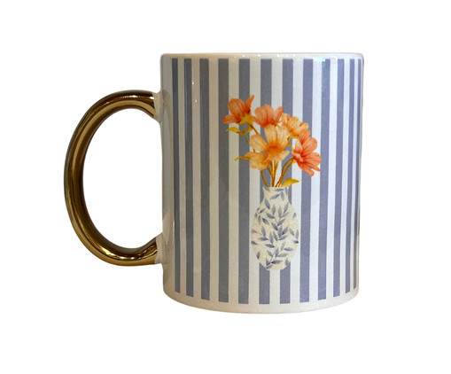 Caneca em Porcelana Golden Leveza, Branco | WestwingNow