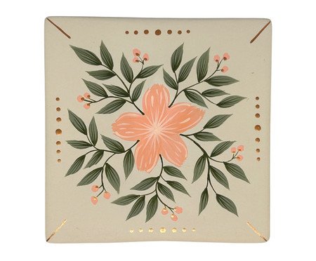 Azulejo Enfeite Floral Rosé