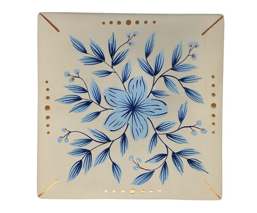 Azulejo Enfeite Floral Azul, Azul | WestwingNow