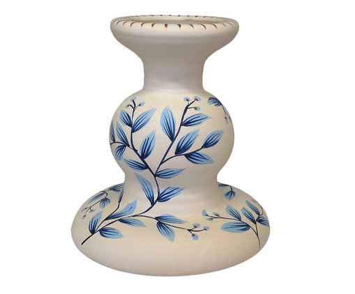 Vaso Torneado Mini Floral Azul, Azul | WestwingNow