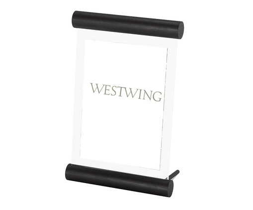 Porta-Retrato Scroll Preto I, Preto | WestwingNow