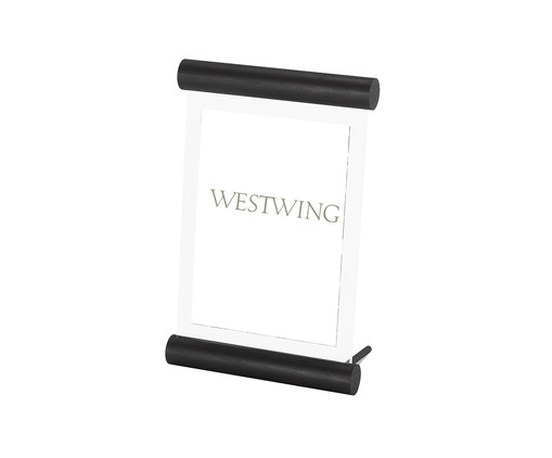 Porta-Retrato Scroll Preto II, Preto | WestwingNow