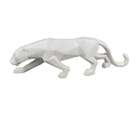 Adorno Jaguar Geométrico Branco