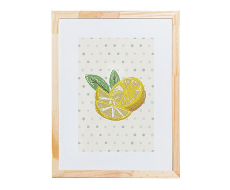 Quadro Limão I Amarelo e Branco