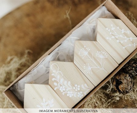 Jogo Enfeites Natalinos Casinha Bauer Branco | Westwing