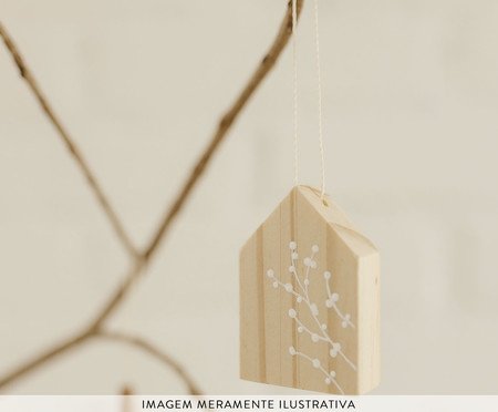 Jogo Enfeites Natalinos Casinha Bauer Branco | Westwing