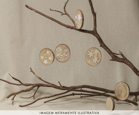 Jogo de Enfeites Natalinos Bolachas Branco | Westwing