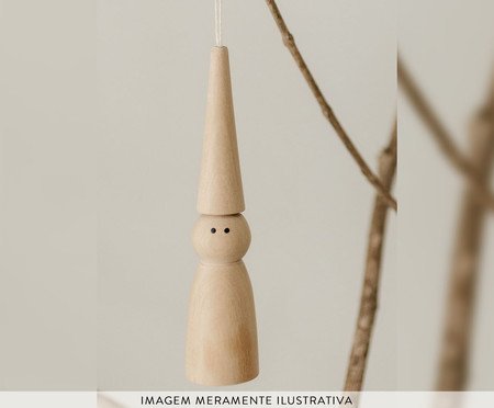 Jogo de Enfeites Natalinos Boneco Natural Clara | Westwing