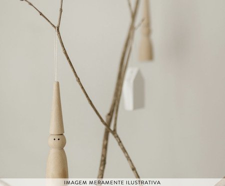 Jogo de Enfeites Natalinos Boneco Natural Clara | Westwing