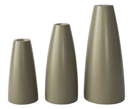 Jogo de Castiçais Cone Laca | Westwing