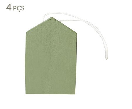 Jogo Enfeites Natalinos Casinha Verde | Westwing