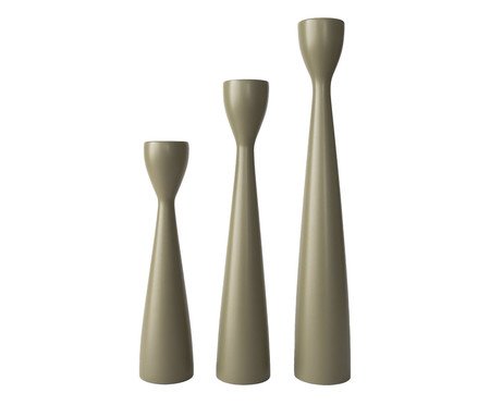 Jogo de Castiçais Slim Laca | Westwing