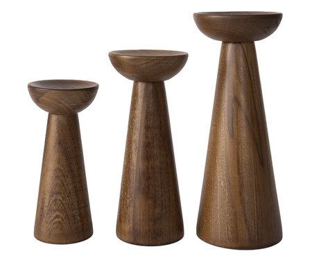 Jogo de Castiçais Font Nogueira | Westwing