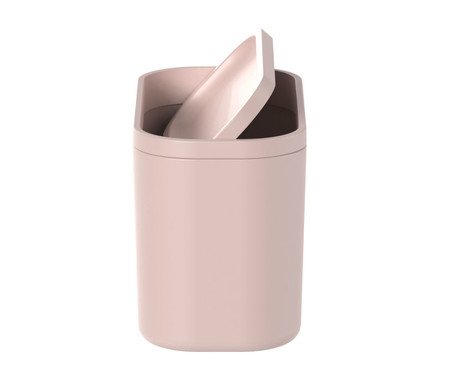 Lixeira de Bancada Basculante Bold Rosa - 1L | Westwing