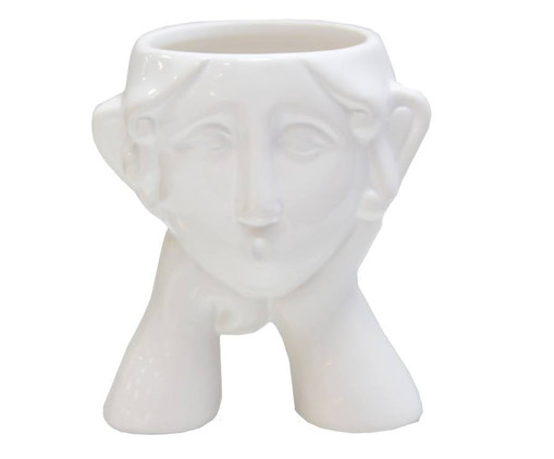 Cachepot em Porcelana Sleepy Branco, Branco | WestwingNow