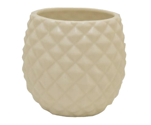 Cachepot em Porcelana Abacaxi Branco, Off White | WestwingNow