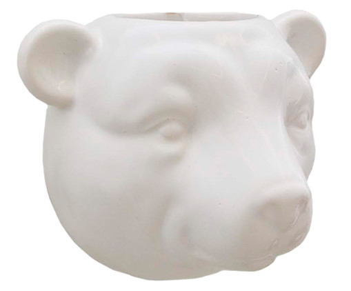 Cachepot de Parede em Porcelana Urso, Branco | WestwingNow