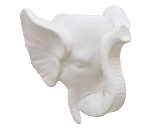 Cachepot de Parede em Porcelana Elefante, Branco | WestwingNow