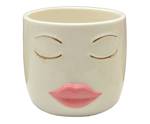 Cachepot em Porcelana Plump Lip, Off White | WestwingNow