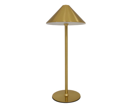 Abajur Cone Dourado Bivolt