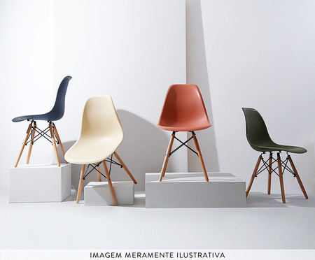 Cadeira Eames Wood - Coral | WestwingNow