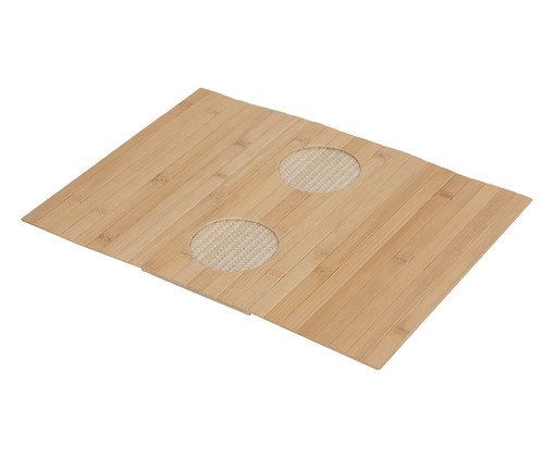 Esteira em Bambu para Sofá com Porta-Copos, Natural | WestwingNow