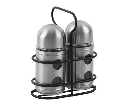 Saleiro e Pimenteiro com Suporte Lumite | Westwing