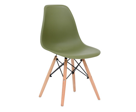 Cadeira Eames  Wood - Musgo