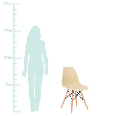 Cadeira Eames Wood - Areia | WestwingNow