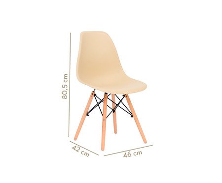 Cadeira Eames Wood - Areia | WestwingNow