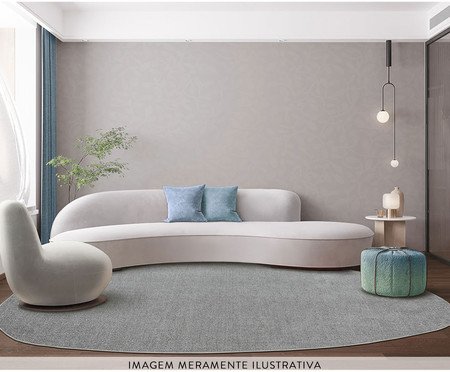 Tapete Tufting Elegant Orgânico Light Gray | Westwing
