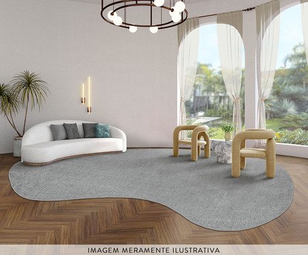 Tapete Tufting Elegant Orgânico Light Gray I | Westwing