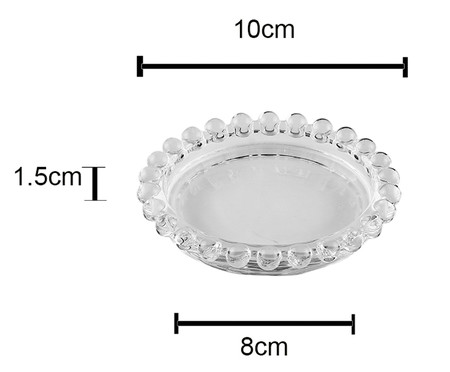 Jogo de Mini Pratos para Sobremesa Pearl - Transparente | Westwing