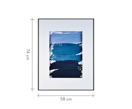 Quadro Navy Blue Watercolor Conscientious - 58X74cm | WestwingNow