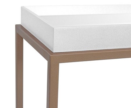 Mesa Lateral Máli Branca e Acobreada | Westwing
