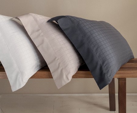 Fronha Damask Square Penteado Rosa | Westwing