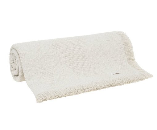 Colcha com Franja Medalhão Bege, multicolor | WestwingNow