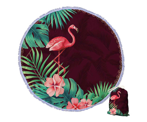 Canga Redonda Flamingo - Marsala, Colorido | WestwingNow