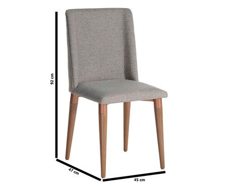 Conjunto de Cadeiras Thyra - Cinza | Westwing