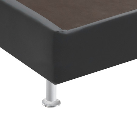 Base para Cama Box Leather Cinza | WestwingNow