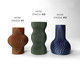 Trio Mini Vasos Onda, Terracotta | WestwingNow