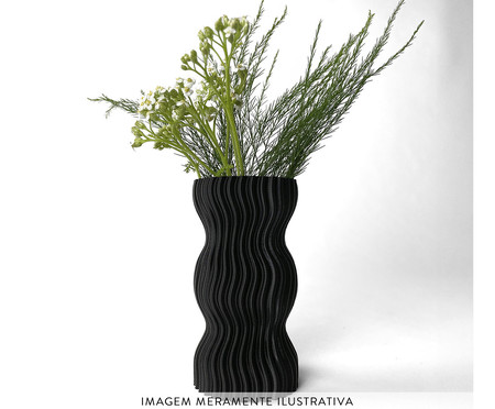 Mini Vaso Onda #3  Preto | Westwing