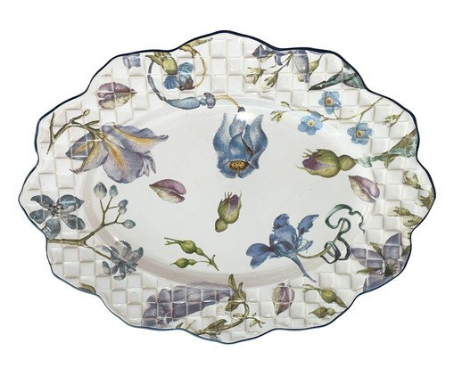 Travessa Média Romantic Flowers, Branco | WestwingNow