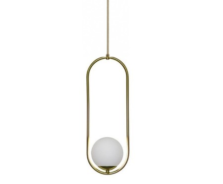 Pendente Globo 25W Dourado - Bivolt