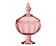 Pote Decorativo com Pé em Cristal Splendor Rosa, Rosa | WestwingNow