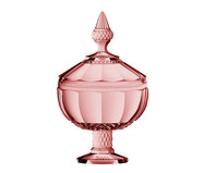 Pote Decorativo com Pé em Cristal Splendor Rosa | WestwingNow